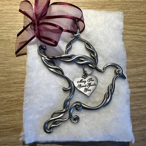 Pewter Dove Ornament / Charm You Are Loved/Spirit Netherlands DIY Metal Craft - Picture 1 of 7