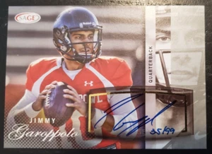2014 SAGE  35/99   Autographs Silver #23   Jimmy Garoppolo  Football  AU SER - Picture 1 of 5