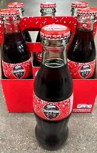 Paquete de 6 botellas de vidrio de Coca-Cola Georgia Bulldogs campeones nacionales consecutivos - Imagen 1 de 4