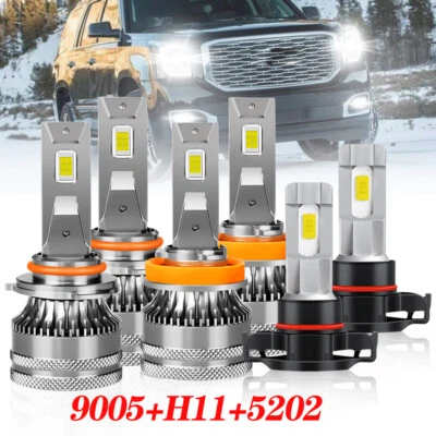 For Chevrolet Tahoe 2007-2014 LED Headlight High Low Beam & Fog Light Bulbs Kit - Изображение 1 из 4