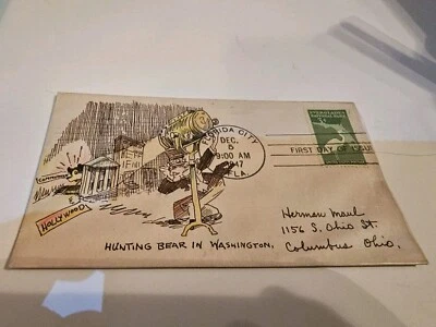 RARE THORTON SHAW HAND PAINTED FDC SC # 952 1947  - Image 1 of 4