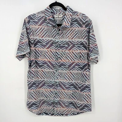 Гавайская рубашка Billabong мужская размер L покрой на заказ эластичная на пуговицах геометрическое искусство - Изображение 1 из 4