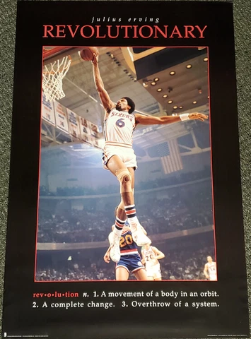 Julius Erving REVOLUTIONARY Philadelphia 76ers Gallery-Edition 24x36 POSTER Cover