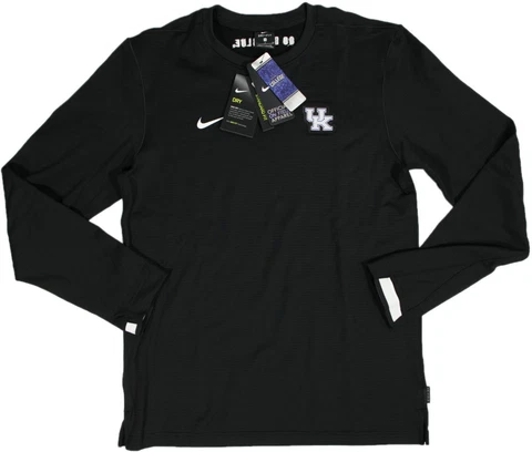 NIKE University of Kentucky mens Dri-FIT Crew- S- NEW- $75 ribbed flece Pullover Cover