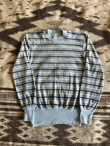 Vintage 70s 80s Stripped Terry cloth Sweater New No Tags Large - Picture 1 of 6