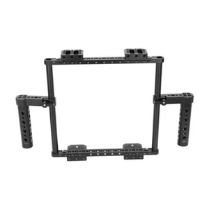 Jaula de monitor de director doble con empuñaduras de placa de queso para monitores LCD de 5 a 7" - Imagen 1 de 6