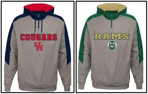 Youth "Illustrious" 1/4 Zip Hooded Jacket, Colorado State Rams, Houston Cougars Cover