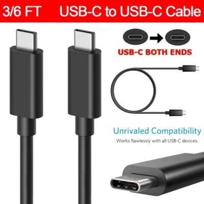 3ft/6ft USB-C to USB-C Fast Charging Cable Type C Cord For Motorola Google Phone - Image 1 of 4