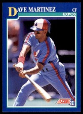 1991 SCORE DAVE MARTINEZ MONTREAL EXPOS #82
