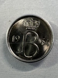 1964 Belgium 25 Centimes Graded MS 66 by ANACS Belgie - Picture 1 of 4