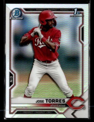 2021 Bowman Draft #BDC-125 Jose Torres Chrome Refractor card - Image 1 of 2
