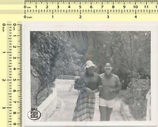 Man Dressed as Women Mask Costume Guys Halloween Party Abstract old photo 187