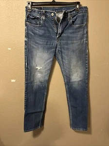 Levis 502 Mens Jeans 31x32 Blue Denim - Picture 1 of 6