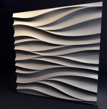 Wave 3D Decorative Wall Panel Plastic Mould Mold Moule Plaster Gypsum DIY Tile