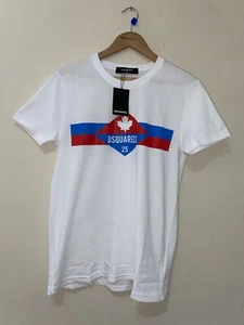 Camiseta con logotipo auténtico impreso blanco para hombre M nuevas etiquetas precio de venta sugerido por el fabricante £ 187 - Imagen 1 de 8
