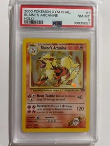 Blaine's Arcanine 1/132 Gym Challenge Holo PSA 8 - Picture 1 of 5