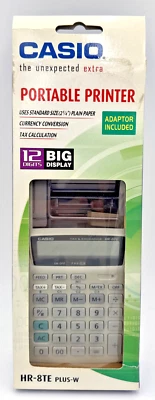 Casio Portable Calculator Printer HR-8TE - New - Image 1 of 4