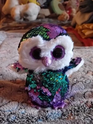 Ty Flippables Moonlight The Owl, Small Plush Soft Toy - Image 1 of 4