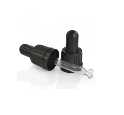 EKOFACE 18mm Tamper Evident Glass Pipette Dropper Cap 10ml & 30ml Essential Oil Bottles