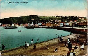 Rothesay Schottland um 1900 Postkarte Strand Meer Küste Schiffe - Bild 1 von 2