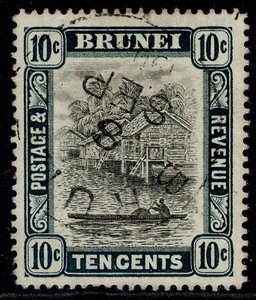 BRUNEI EDVII SG29, 10c grey-black & deep green, FINE USED. CDS - Picture 1 of 1