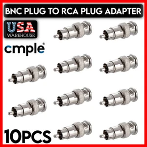 BNC auf Cinch Adapter Cinch Stecker auf BNC Stecker Steckverbinder Koaxialkabel Konverter 10 Stück - Bild 1 von 3