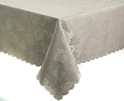 Ivy Leaf Damask Tablecloths & Napkins *LATTE BEIGE* GREAT FOR CHRISTMAS  - Image 1 of 4