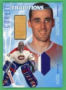 Jacques Plante, Patrick Roy 2001 In The Game Goalie Traditons Stick/Jersey Re... - Picture 1 of 2