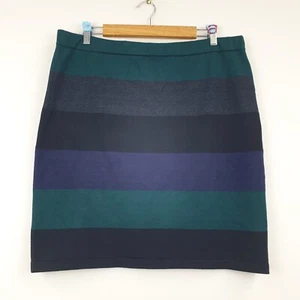 Phase Eight Skirt Womens UK 18 Blue Multi Striped Office Wear Smart Casual - Picture 1 of 9
