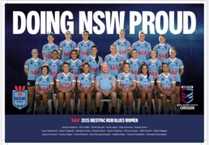 NRL 2025 NSW BLUES RUGBY TEAM POSTER,STATE OF ORIGIN , BARGAIN, 1 - Picture 1 of 1