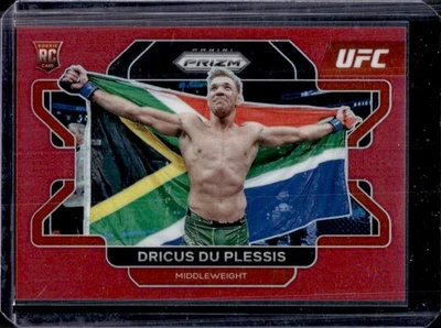 2022 Prizm UFC Dricus du Plessis RC Red Prizm Rookie #27/299 - Image 1 of 2