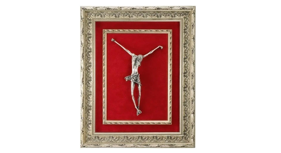 quadro arte e fede crocifisso argentato prestige - Immagine 1 di 1