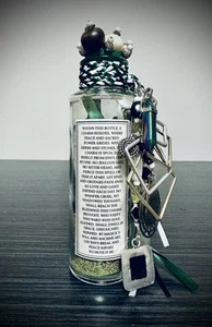 Green Eye Magick Witches' Spell Bottle Handmade, Witchcraft, Wicca, Hoodoo - Picture 1 of 3
