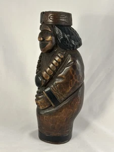 VTG Japanese Mingei Folk Art Korpokkur Doll Indigenous Ainu Carving 10” - Picture 1 of 12