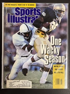 Sports Illustrated 26 de noviembre de 1990 Notre Dame One Wacky Season Derek Brown - Imagen 1 de 1