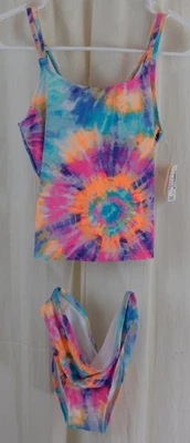 Traje de baño tankini multicolor talla grande The Children's Place 2 piezas para niñas Foto 1 de 4