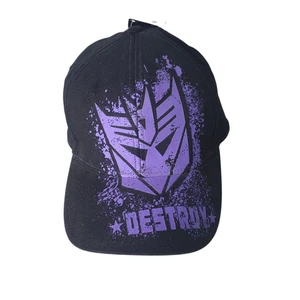 Transformers Tek Flex Vintage 2009 Deadstock Black Purple Decepticons Cap Hat - Picture 1 of 11