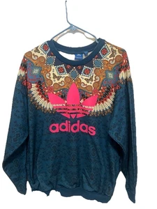 Adidas X Farm Rio Borbomix Mariposa Sudadera De Gran Tamaño Azul Rosa Talla Mediana - Imagen 1 de 5