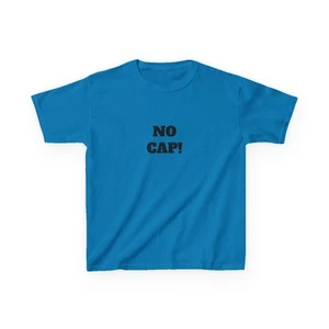 Kids Graphic Tee - 'No Cap!'  T-Shirt, Boys & Girls - Picture 1 of 57