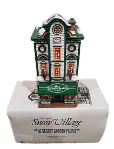 Department 56 Snow Village The Secret Garden Florist 54885 Retired 2001 - Picture 1 of 8