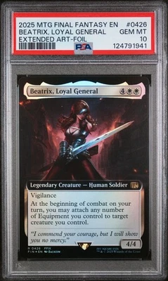 2025 Magic Final Fantasy Beatrix Loyal General Extended Art Foil #426 PSA GEM 10 - Image 1 of 2