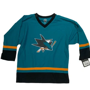 San Jose Sharks Fanatics Retro Home NHL Hockey Trikot Jungen Jugend L 12/14 NEU - Bild 1 von 6