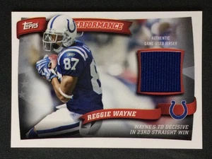 2010 Topps #PPR-RWA Reggie Wayne Colts Peak Performance GAME-USED PATCH - Picture 1 of 2