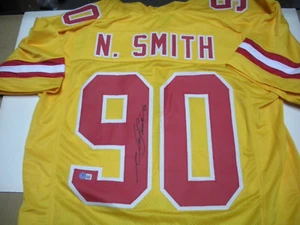 NEIL SMITH KANSAS CITY CHIEFS,DENVER BRONCOS,NEBRASKA BECKETT/COA SIGNED JERSEY - Picture 1 of 2