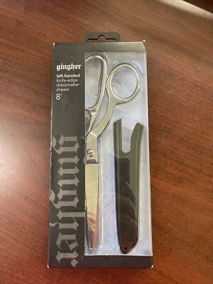 Gingher LEFT Handed knife edge 8 inch Dressmaker Scissors  - Image 1 of 3