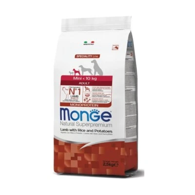 Monge Natural Superpremium Mini Adult Agnello e Riso 7,5 Kg Crocchette per cani - Immagine 1 di 4