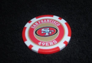 NFL SAN FRANCISCO 49ERS SOUVENIR COLLECTIBLE POKER CHIP GOLF BALL MARKER - Picture 1 of 1