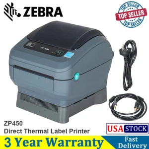 Zebra ZP450 Thermal Shipping Label Printer for USPS UPS 4" Printing 203 DPI - Picture 1 of 8
