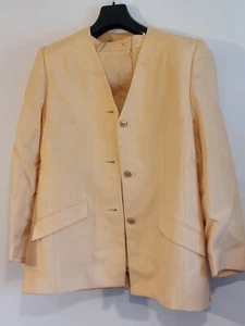 Vintage Viyella Women's Yellow Skirt Suit Size Jacket 14,Skirt 16,Used, Minor - Picture 1 of 9