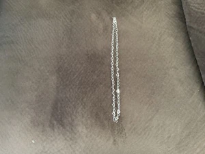 Collar de eslabones de cadena de corazón Milor de plata de ley 925 Italia 18" - Imagen 1 de 6